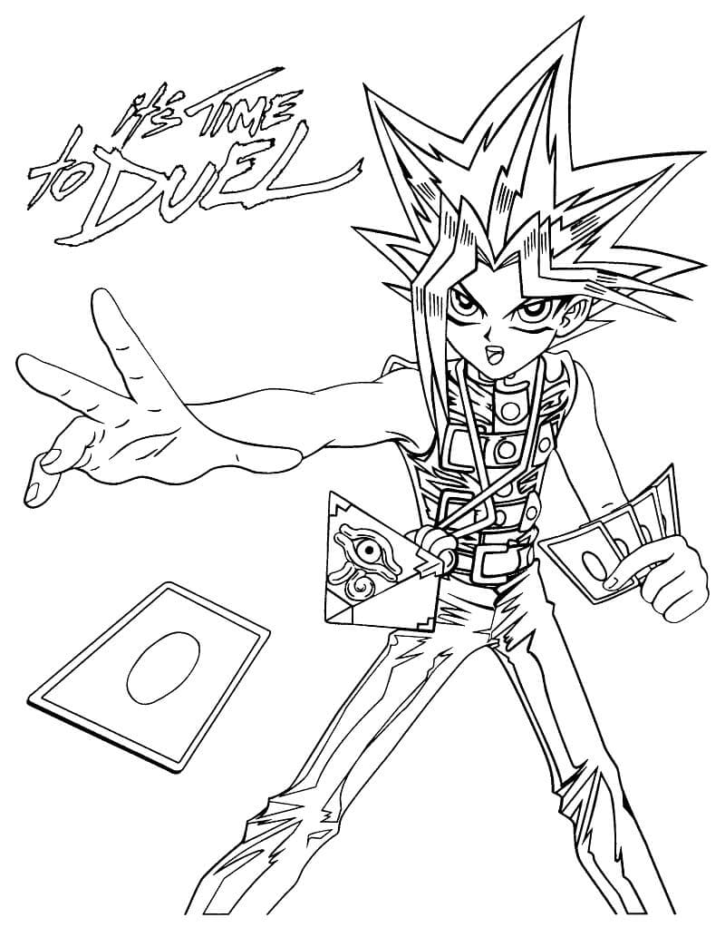 Ação Yu Gi Oh para colorir