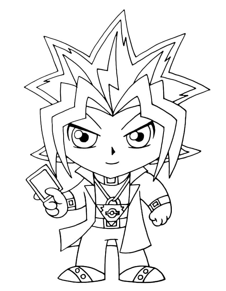 Desenhar Chibi Yugi Muto grátis para colorir