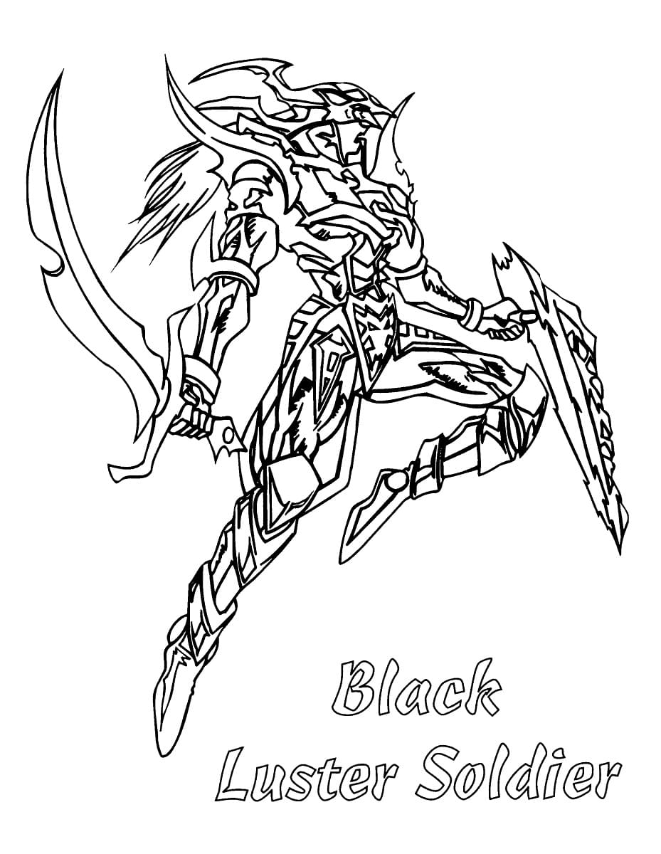 Desenhe Black Luster Soldier de Yu-Gi-Oh para colorir