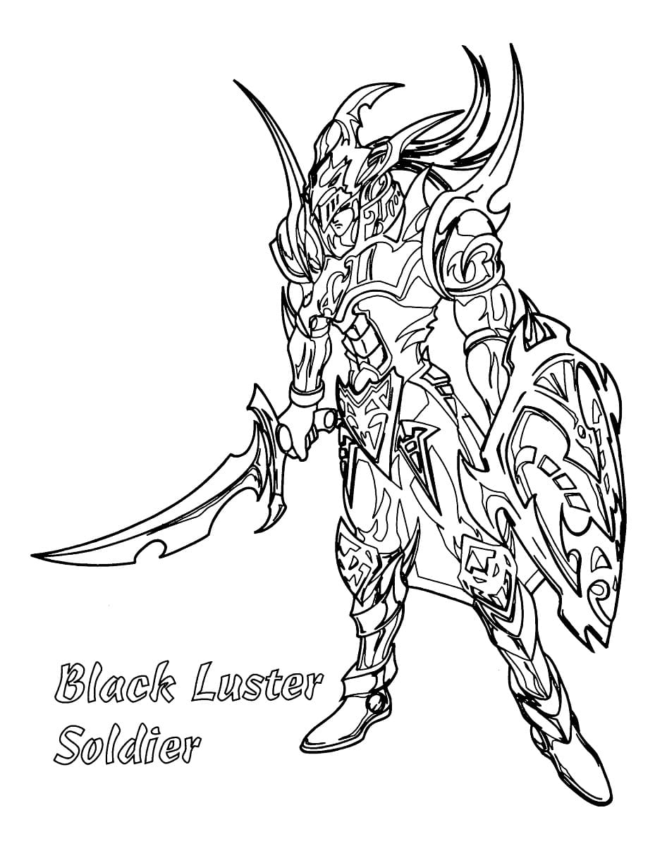 Desenhe Black Luster Soldier em Yu-Gi-Oh para colorir