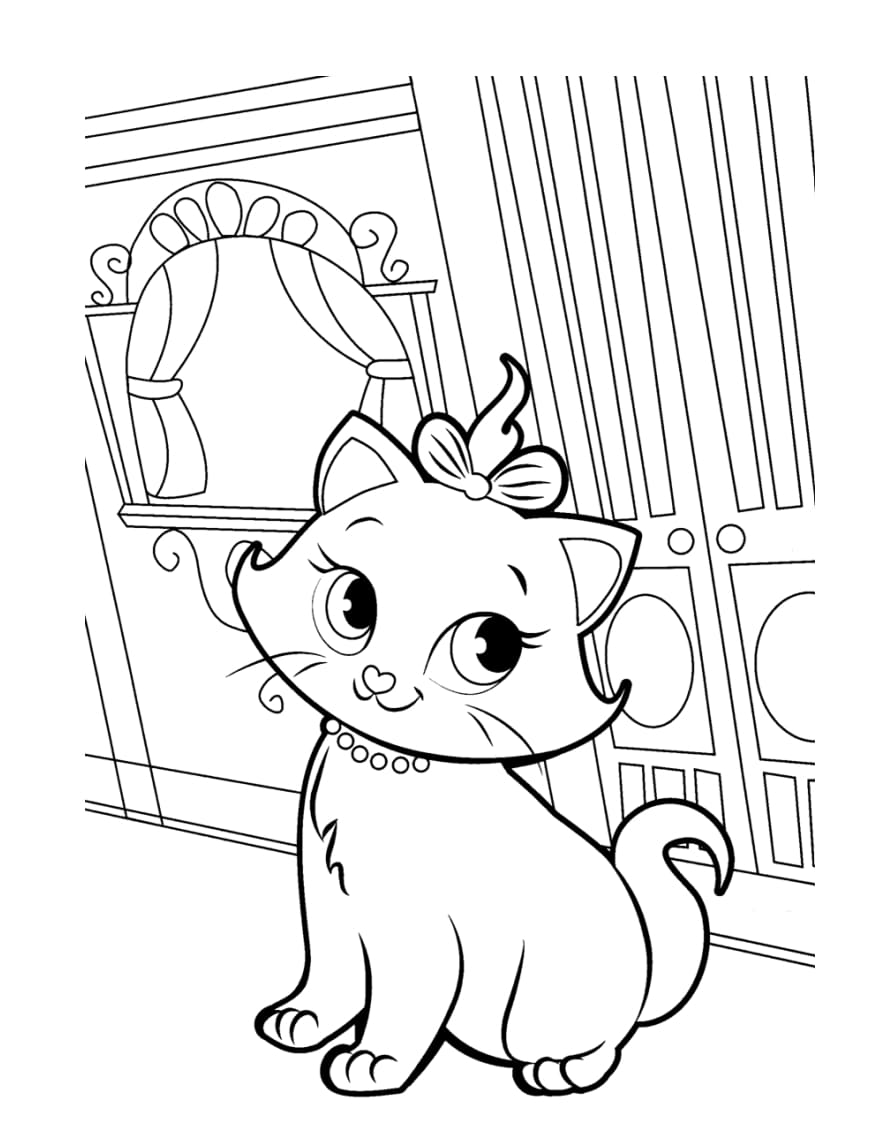 Desenhos de Gato Maria Gratuito para Crianças para colorir