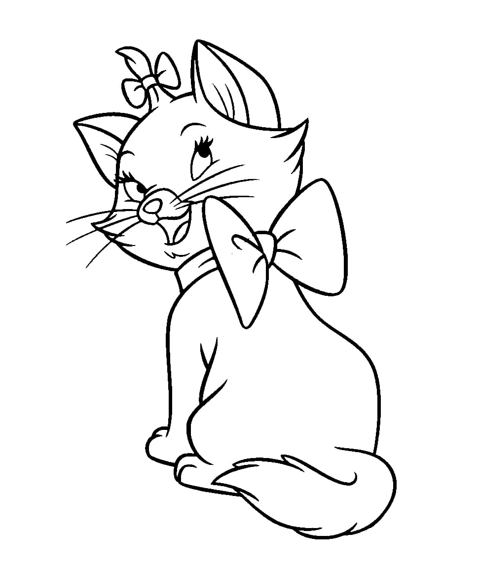 Desenhos de Gato Marie Gratuito para colorir