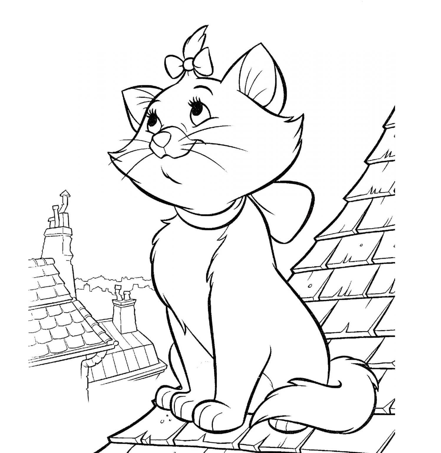Desenhos de Imprimir Gato Maria Fofa para colorir