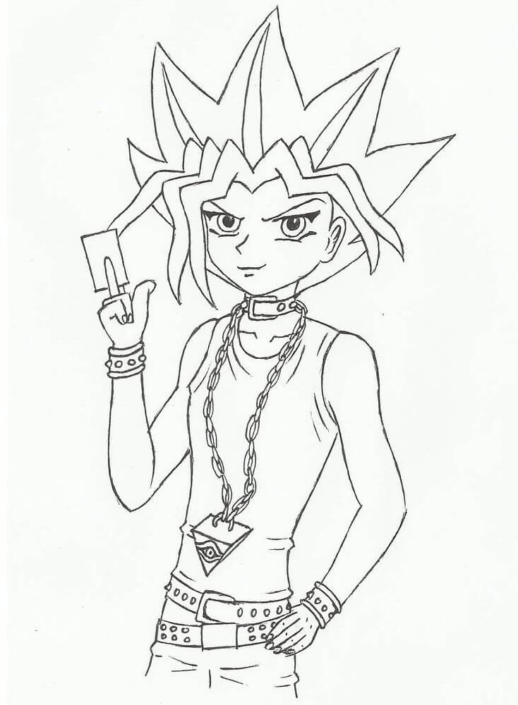 Imprimir imagem de Yu-Gi-Oh para colorir