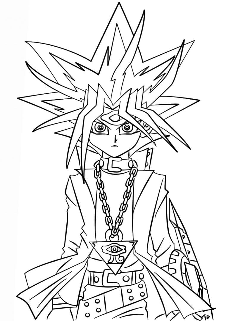 Irritado Yu-Gi-Oh para colorir