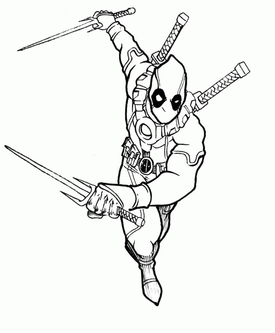 Desenhos de Deadpool para Colorir