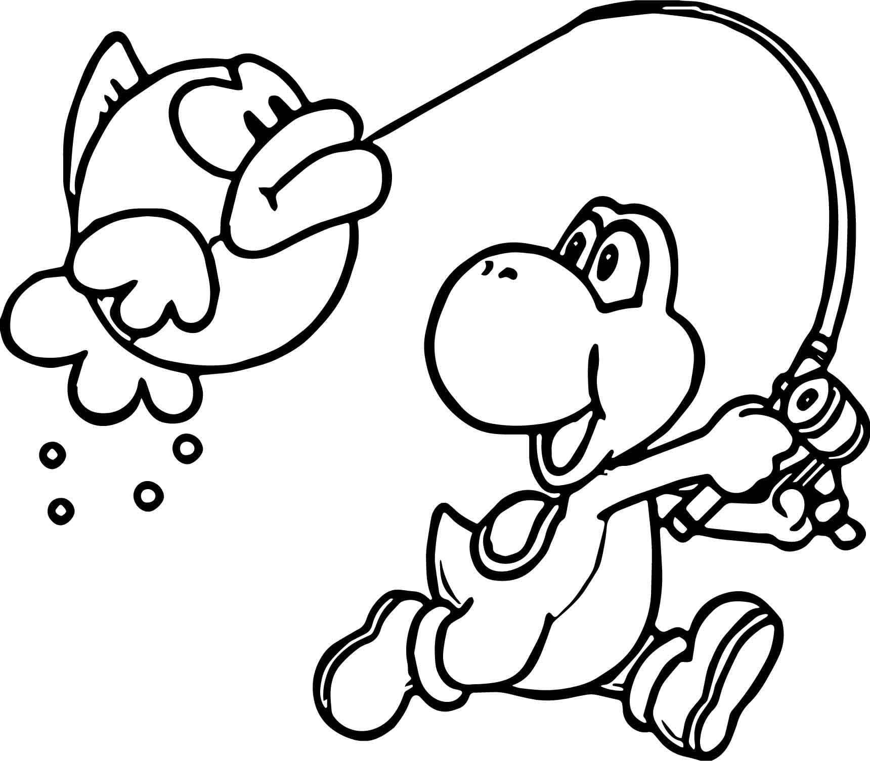 Snappy Yoshi imagem para colorir