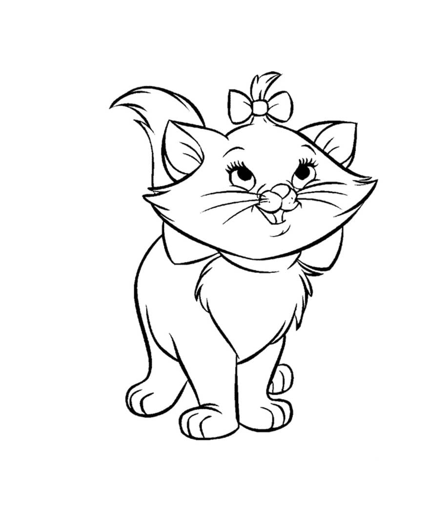 Desenhos de imagem da gata Maria para colorir