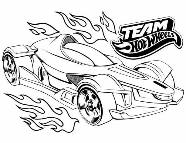 Desenhos de Contorno Hot Wheels para colorir