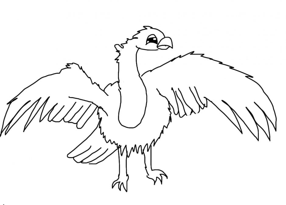 Desenhos de Contorno de abutre grátis para colorir