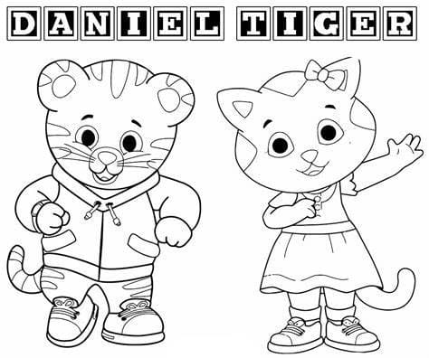 Desenhos de Daniel e Katerina para colorir