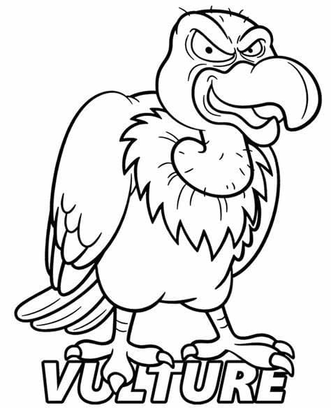 Desenhos de Esboço de abutre para impressão para colorir