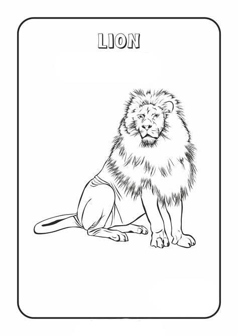 Desenhos de Imagem de leão para colorir