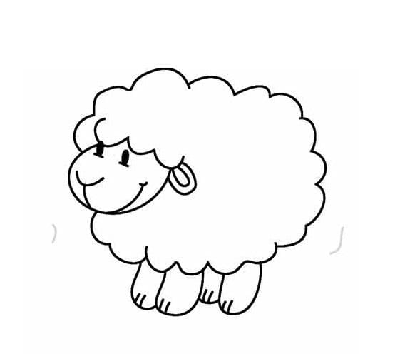 Imagem de ovelha HD para colorir