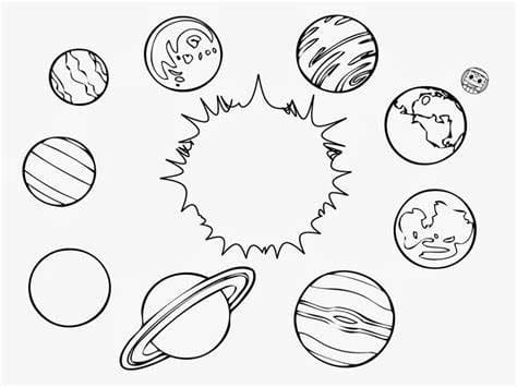 Desenhos de Imagem imprimível do sistema solar para colorir