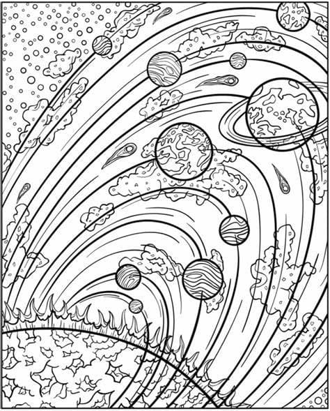 Desenhos de Imprimir Sistema Solar para colorir