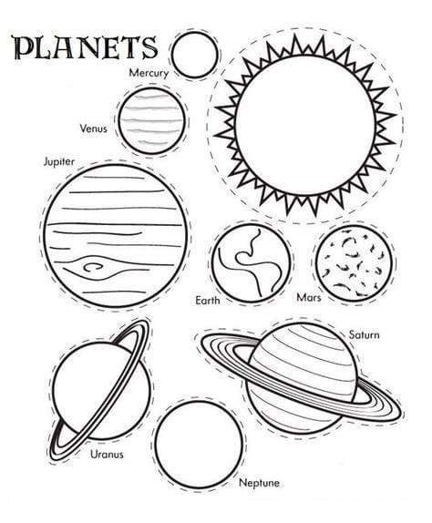 Desenhos de Imprimir grátis imagem do sistema solar para colorir
