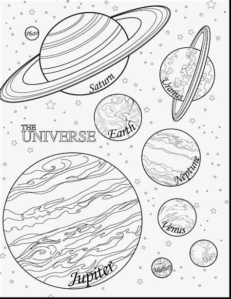 Desenhos de Sistema solar imprimível grátis para colorir