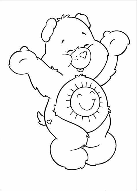 Desenhos de Ursinhos Carinhosos Engraçados Grátis para colorir