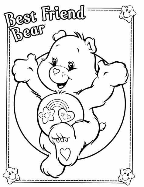 Desenhos de Ursinhos Carinhosos Gratuitos para colorir