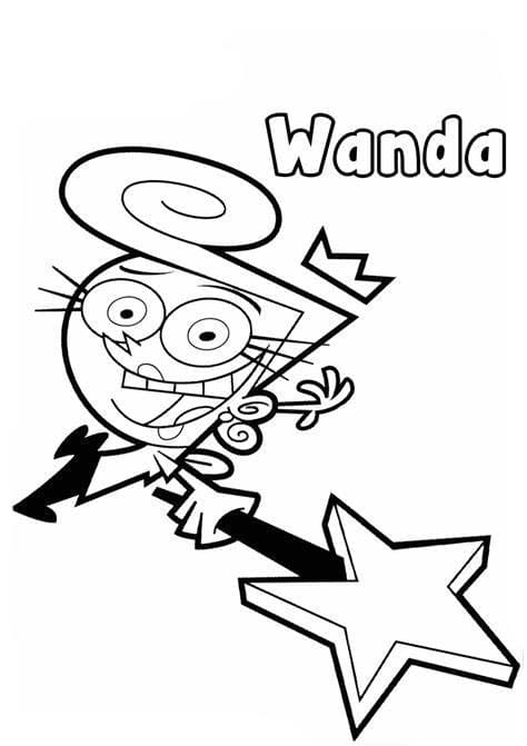 Desenhos de Wanda engraçada para colorir