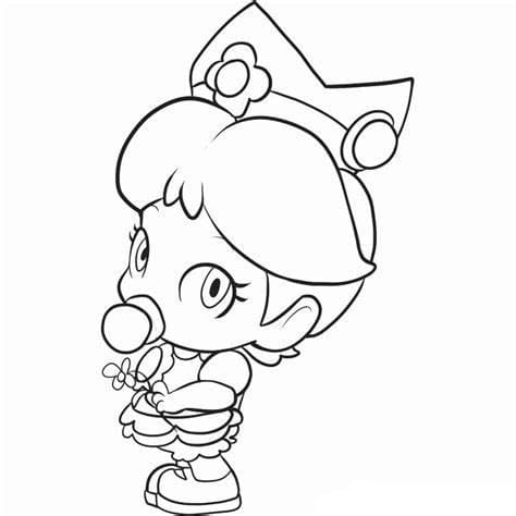 Desenhos de Chibi Princesa Daisy para colorir
