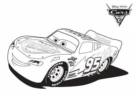 Desenhos de Contorno da imagem Lightning McQueen para colorir