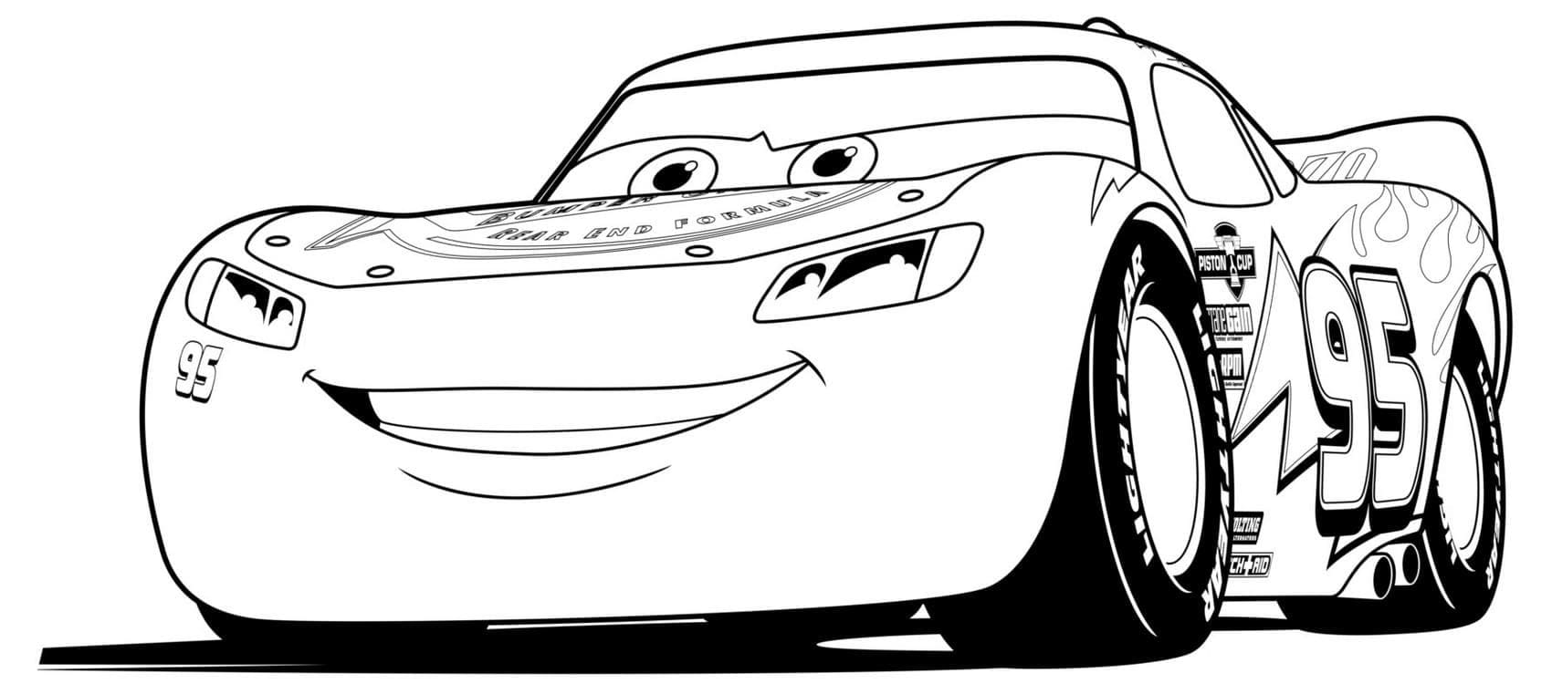 Desenhos de Contorno de imagem gratuito do Lightning McQueen para colorir