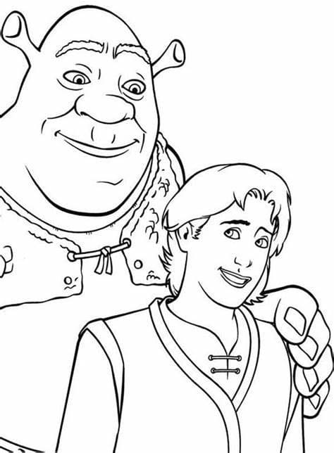 Desenho do Shrek para crianças para colorir