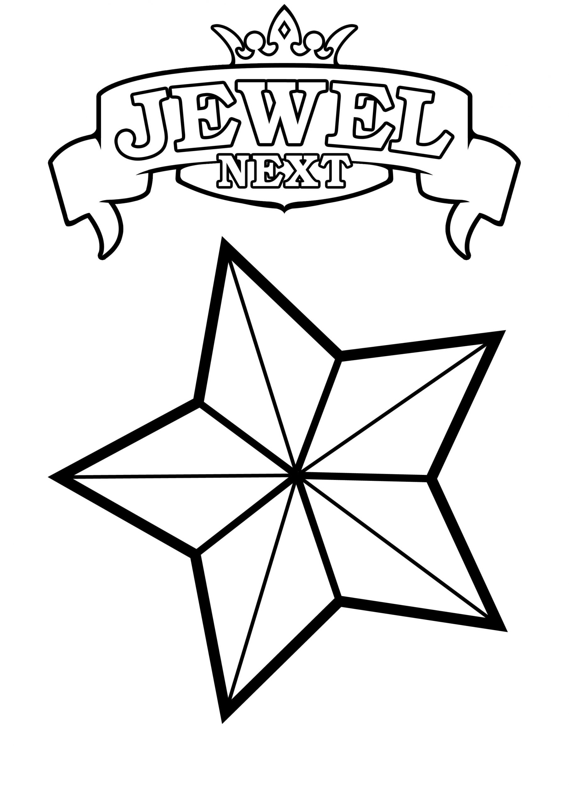 Estrelas JPG para colorir