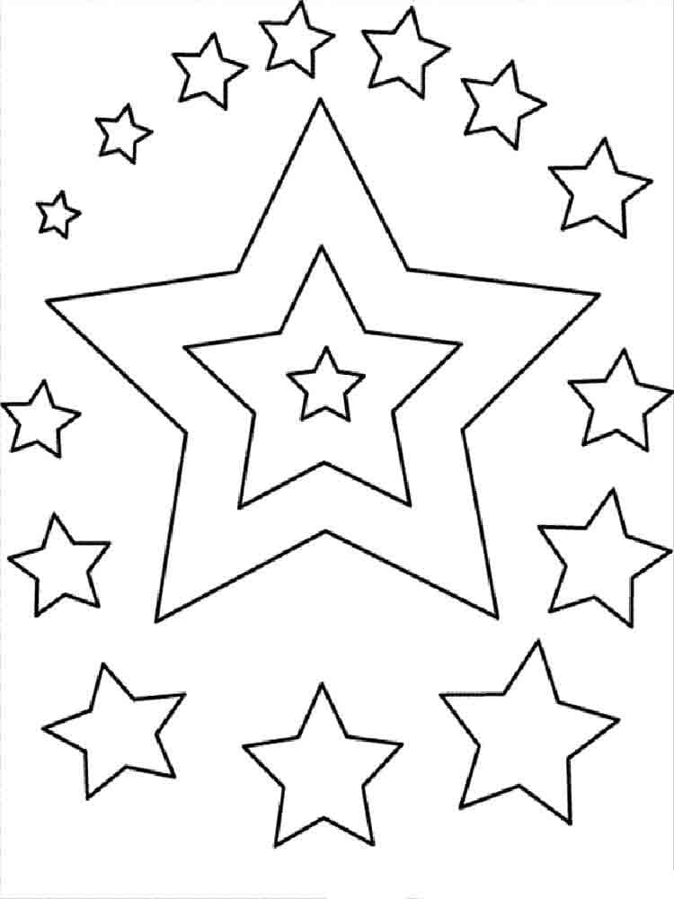 Estrelas imprimíveis para colorir
