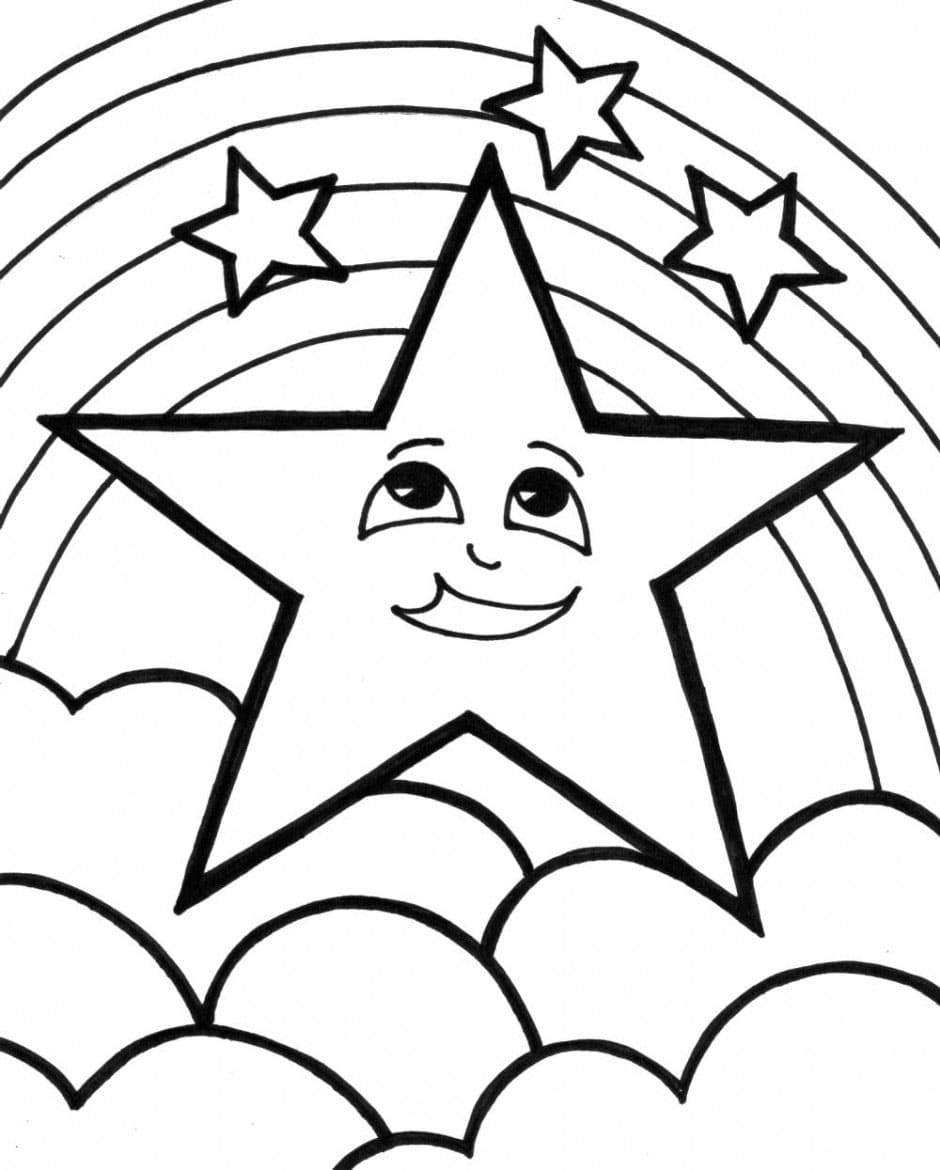 Estrelas para crianças para colorir