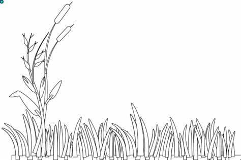 Desenhos de Imprimir contorno de grama para colorir