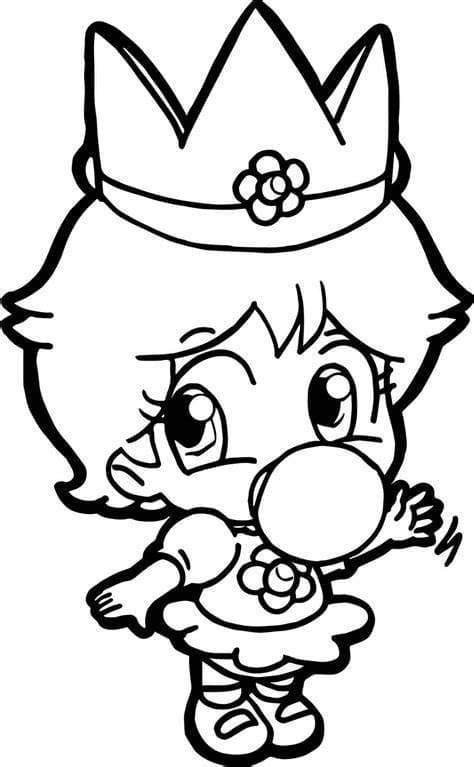 Desenhos de Linda princesa Chibi Daisy para colorir