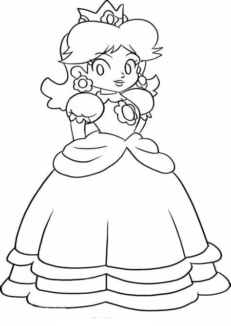 Linda princesa Daisy para colorir