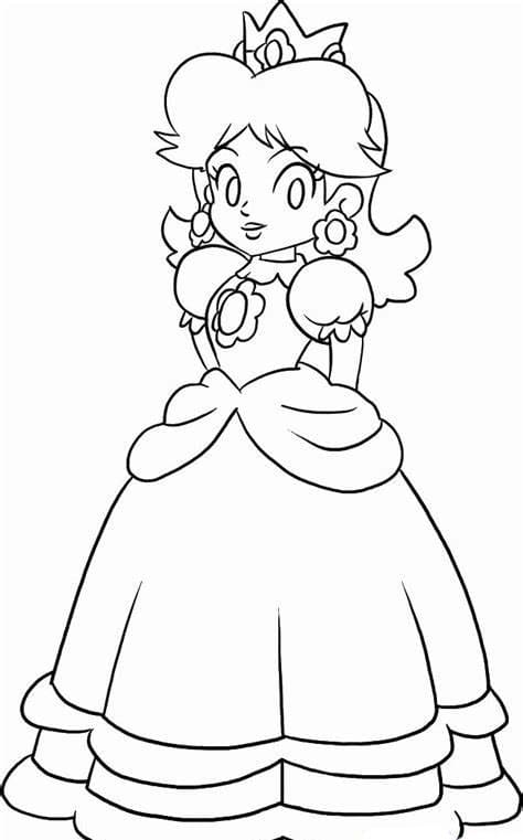 Desenhos de Princesa Daisy Esboço para colorir