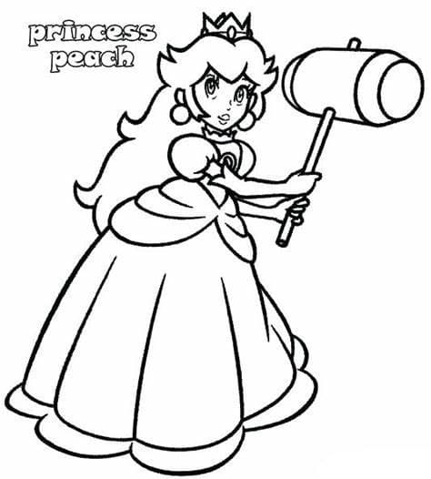 Princesa Daisy JPG para colorir