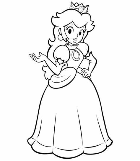 Princesa Daisy grátis para colorir