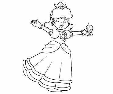 Desenhos de Princesa Margarida feliz para colorir
