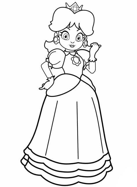 Desenhos de Princesa Daisy para Colorir