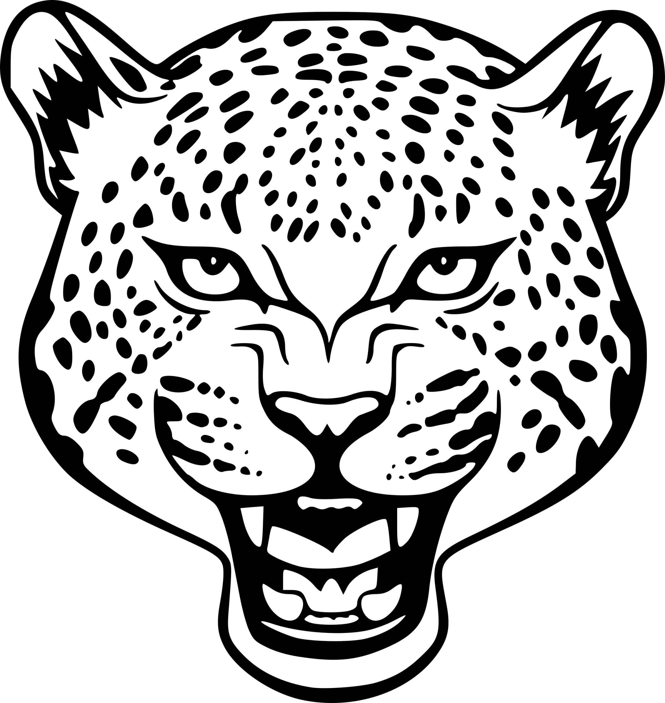 Cabeça De Jaguar para colorir