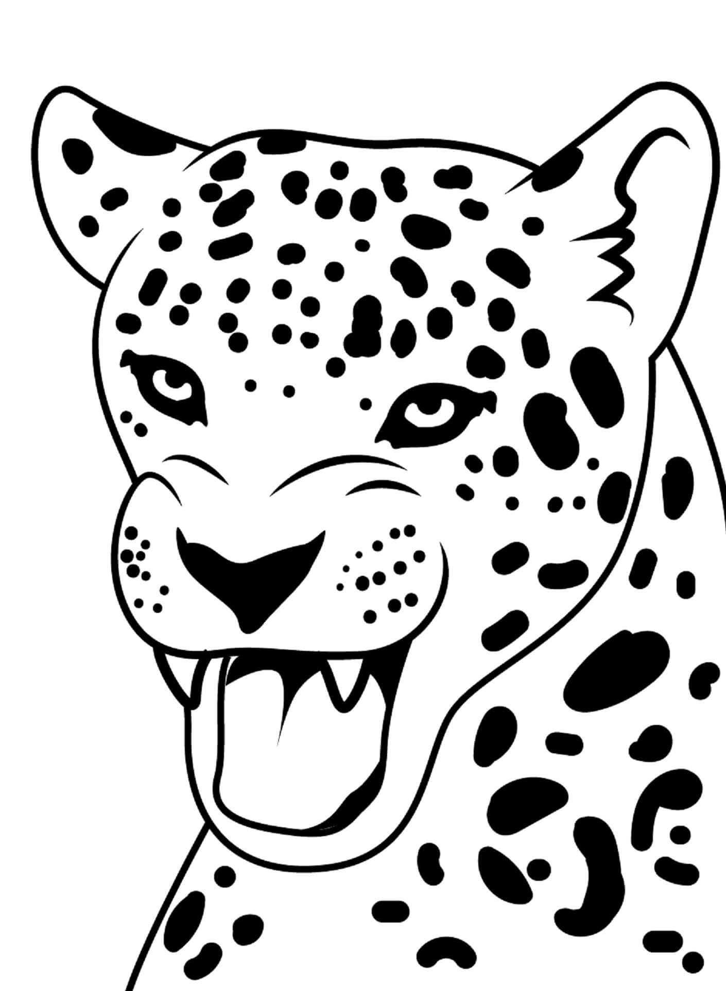 Cara De Jaguar para colorir