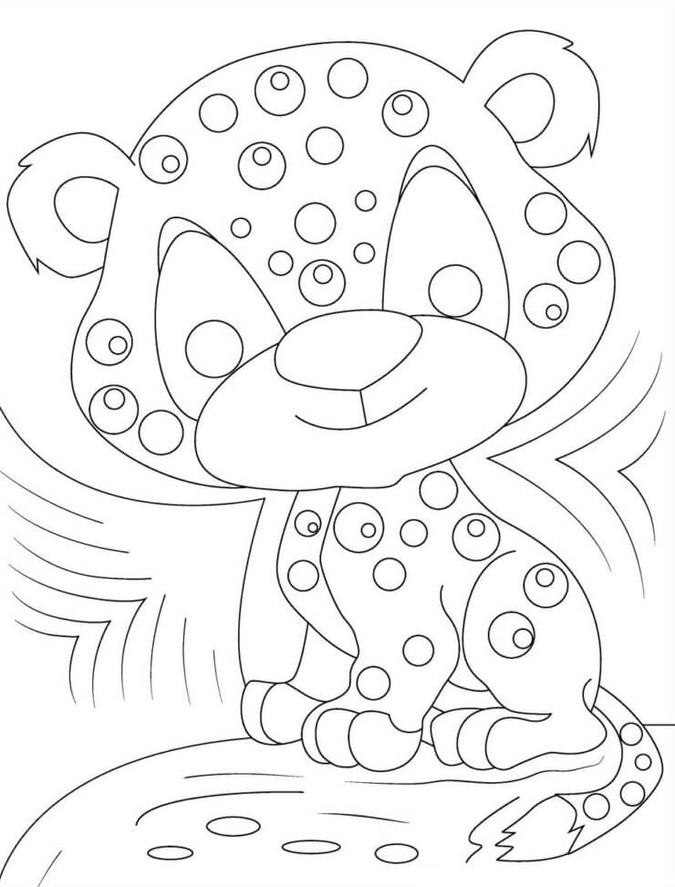 Desenhos de Jaguar Sorridente para colorir