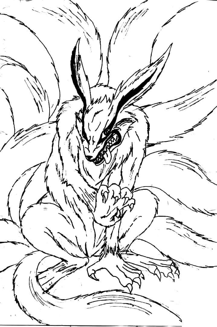 Desenhos de Monstro Kurama para colorir