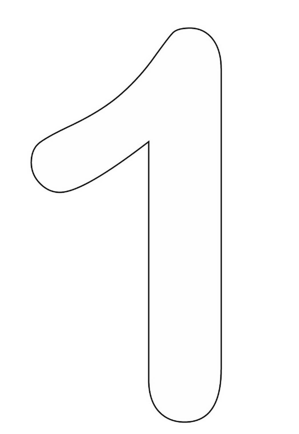 Desenhos de Número Fácil 1 para colorir