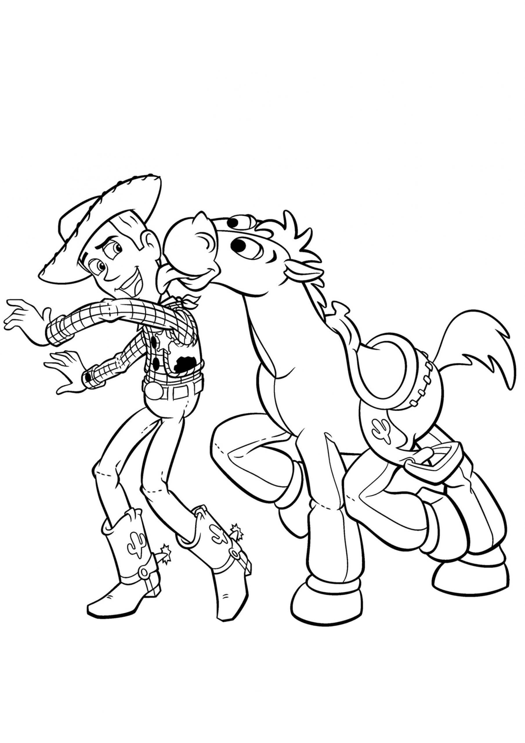 Desenhos de Woody Com Bullseye para colorir