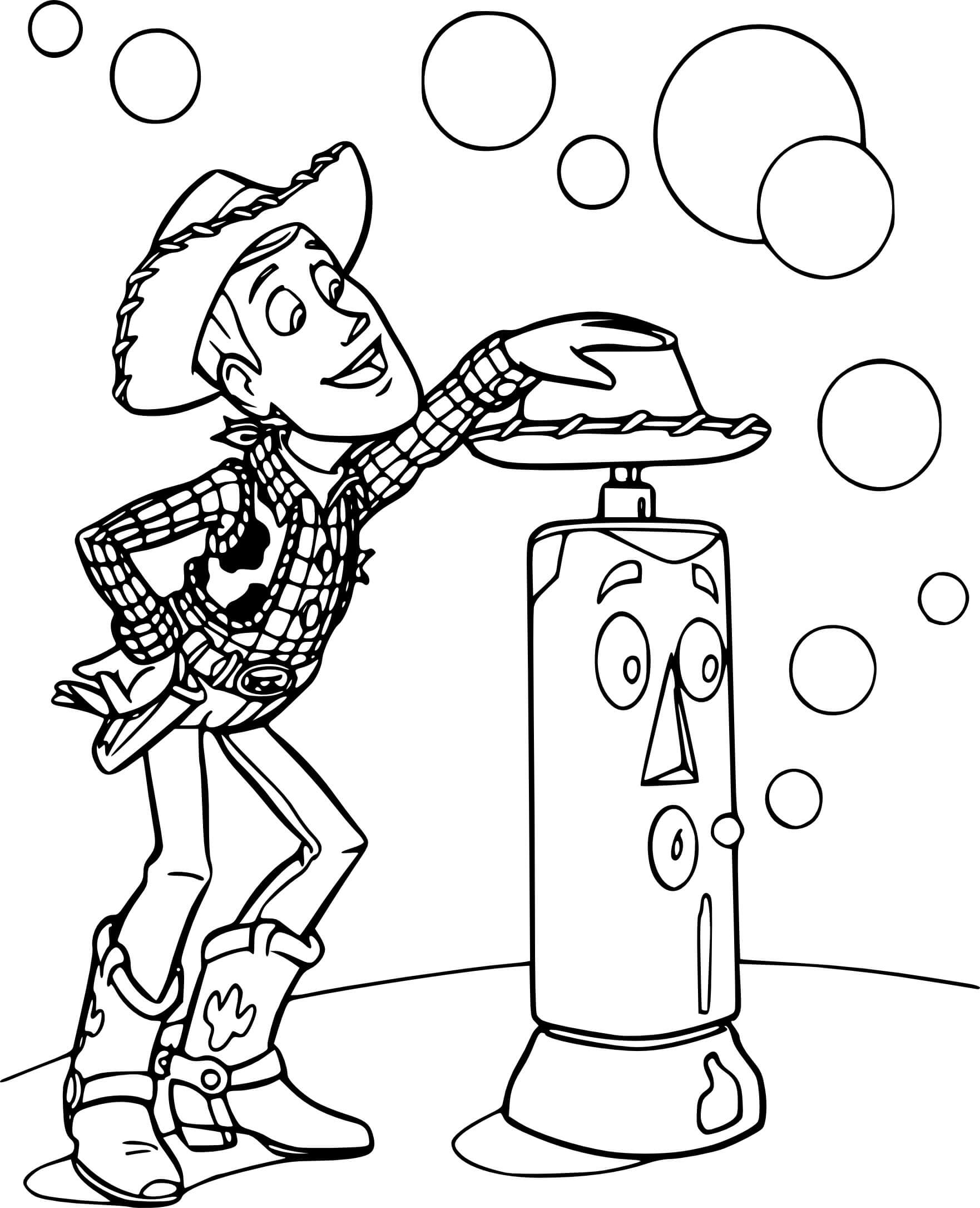 Woody E Amigo para colorir