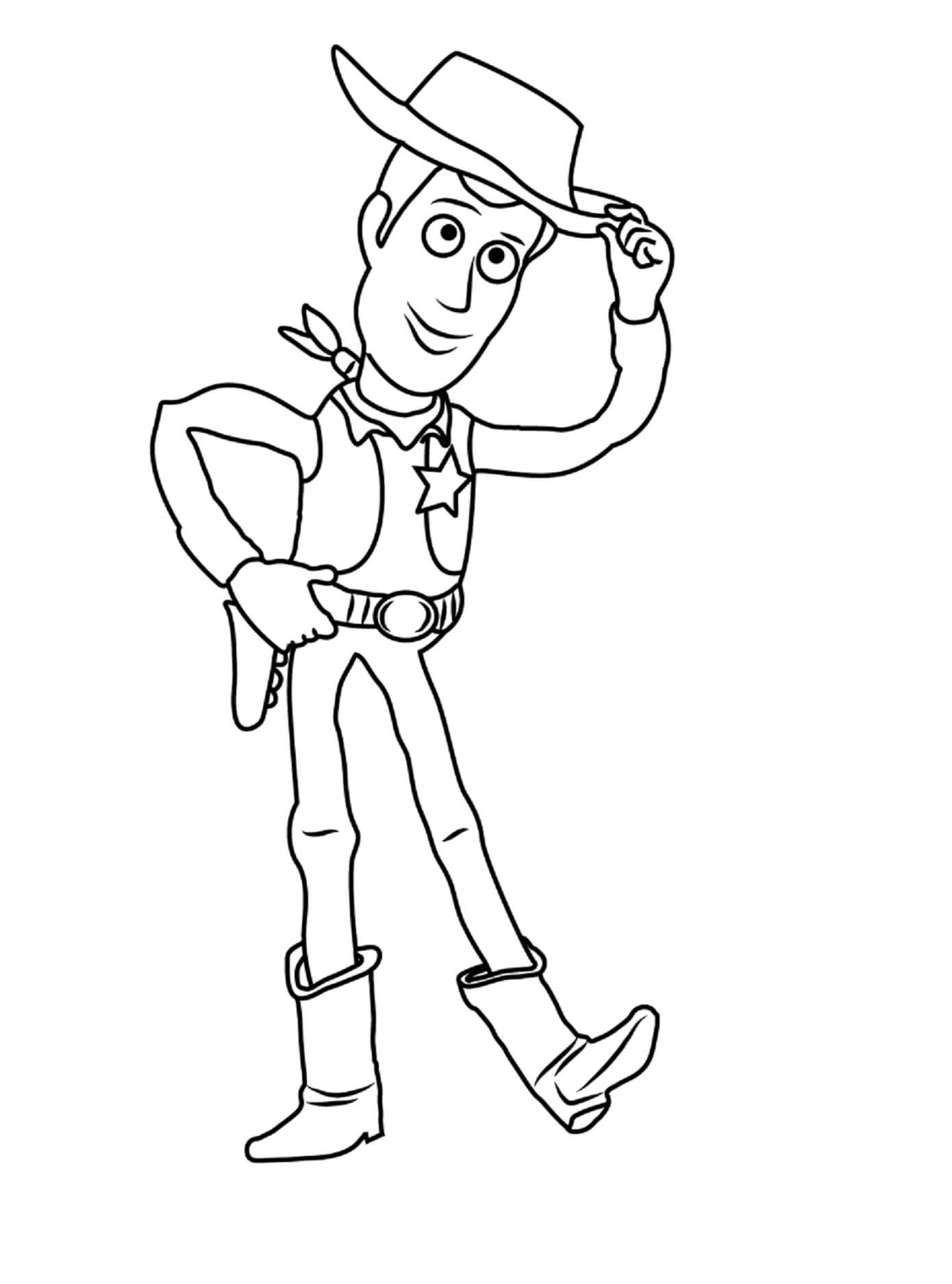 Woody Sorridente para colorir