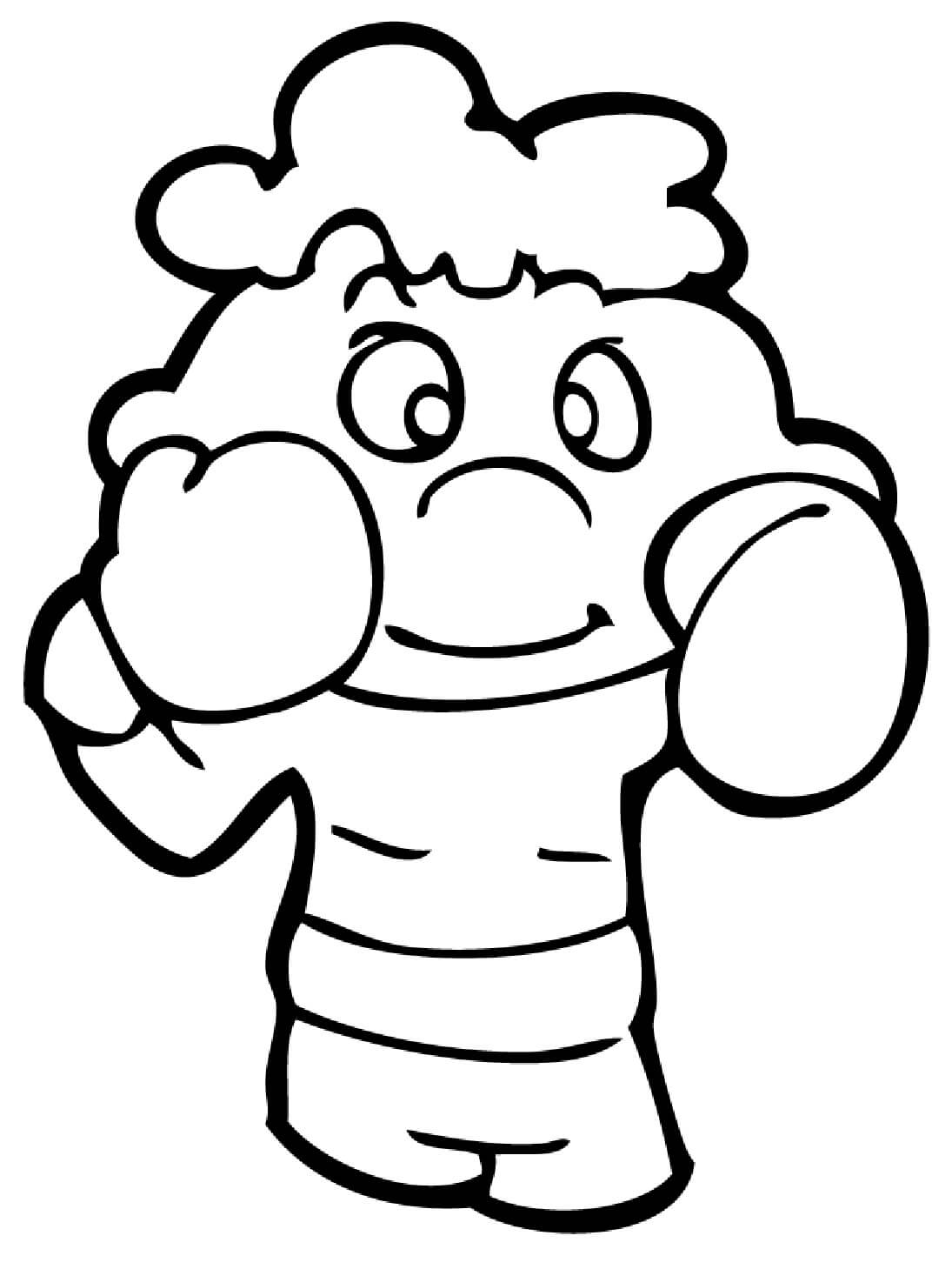 Desenhos de Boxer Fofo para colorir