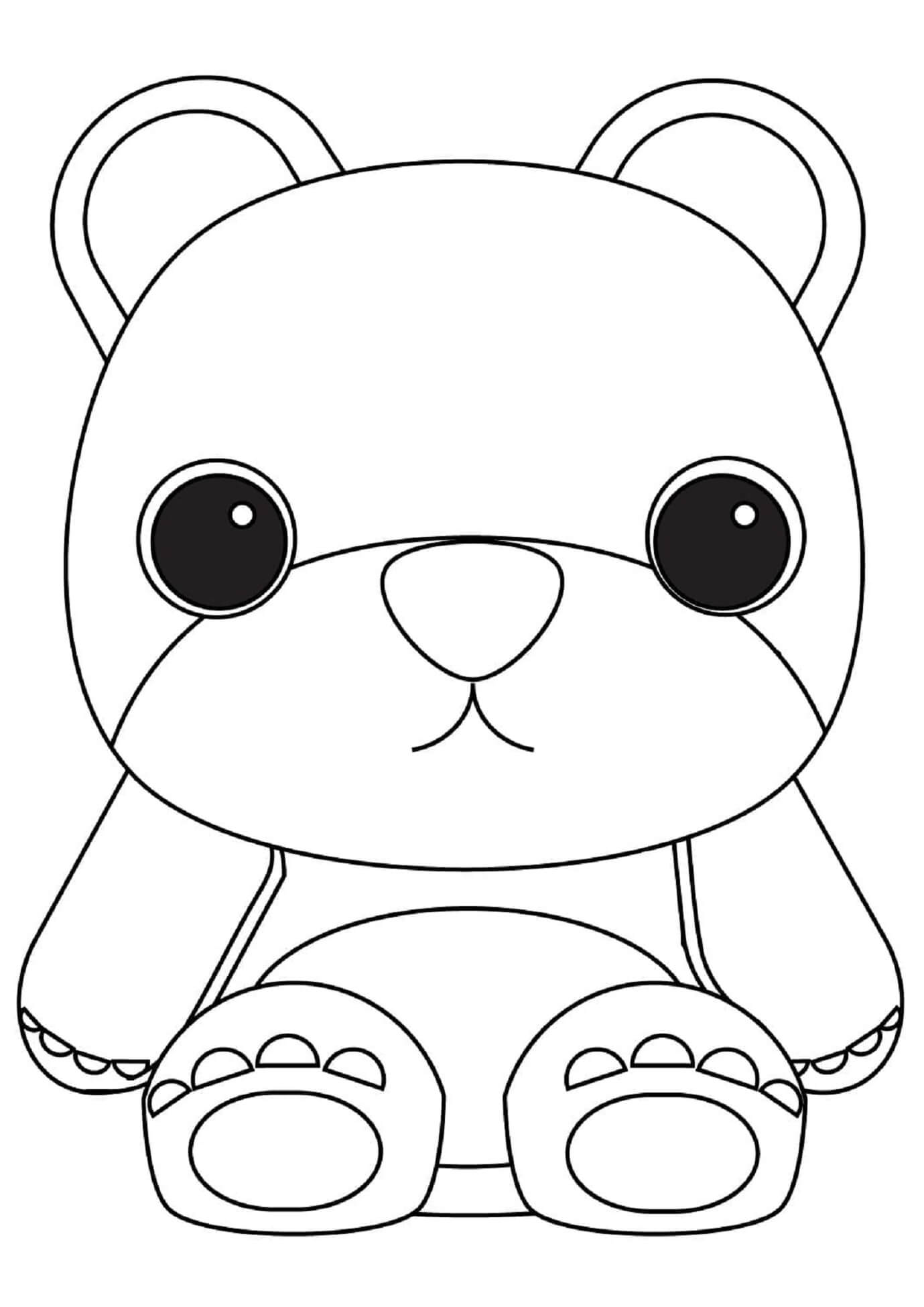 Desenhos de Ursinho De Pelúcia Kawaii para colorir